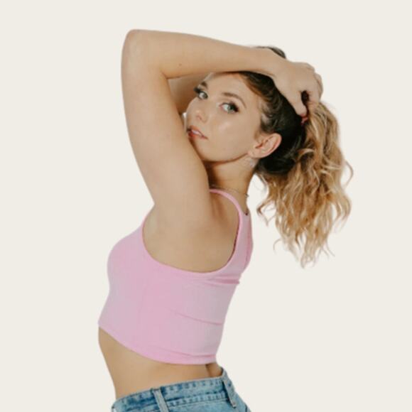 Klassy Network High Neck Crop Top | Small | Light Pink Brami Barbiecore Babygirl - Picture 4 of 9